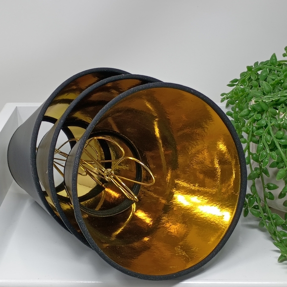 Sleek Black and Gold Decor Accents with Cylindrical Design - Picture 7 of 8